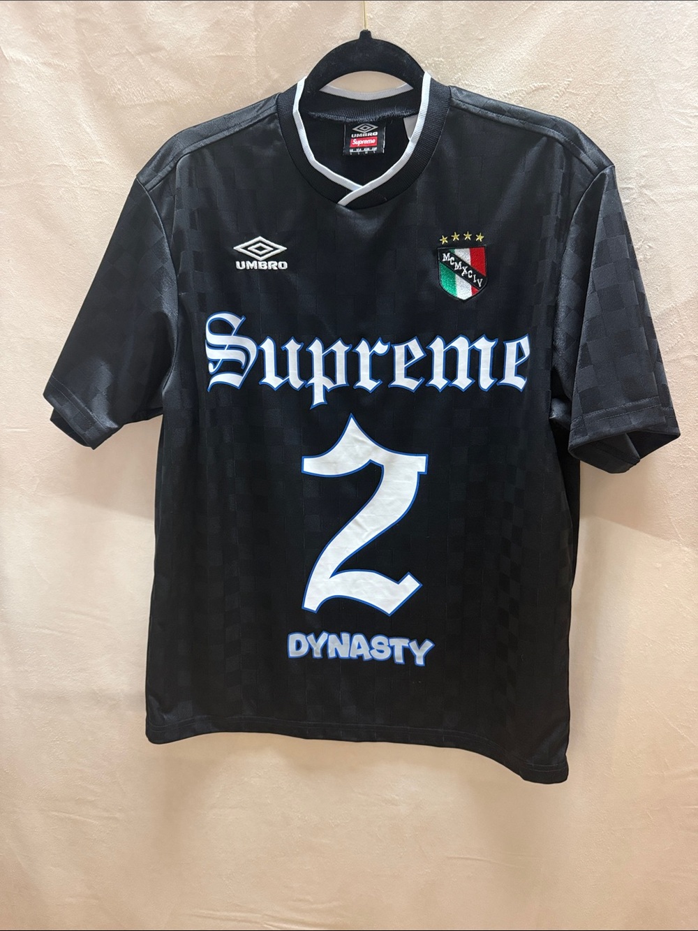 Supreme x Umbro Dynasty Soccer Jersey Black SS22 (Like New)